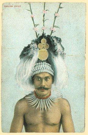 Ellis], Samoan men were a remarkably fine looking set of people, and among them were several above six feet high,