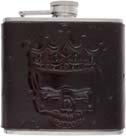 Flask w/ Crowned Skull A90-6002 Tobacco