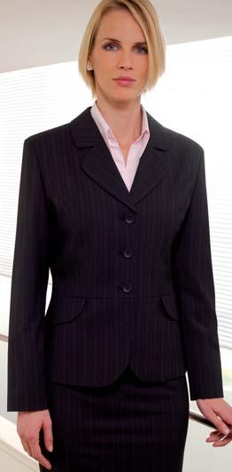 Como Jacket (Black Multi Stripe) 3 button jacket with rounded lapel,1 inside pocket, no vents.