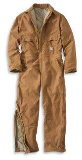 Flame-Resistant Duck Coverall / Quilt-Lined 100196 HRC 4 54.3 HEAVYWEIGHT 13-ounce, 100% FR cotton duck 11.