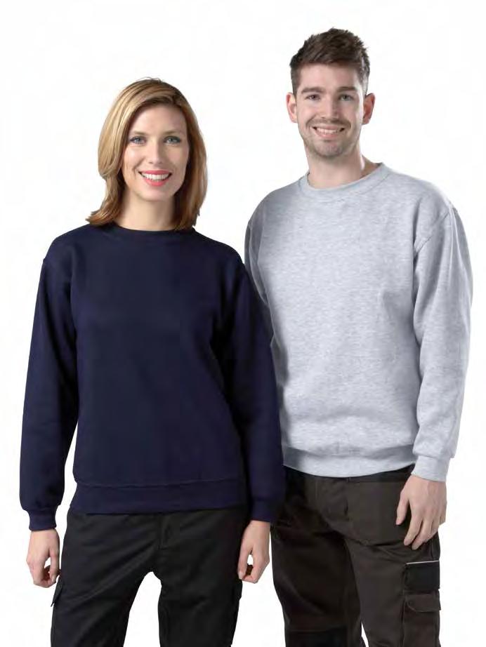 RK29 Active Sweatshirt Weight 260gsm 65% Cotton / 35% Polyester Drop shoulder active sweatshirt Twin needle stitching throughout Half moon yoke Rib at neck, cuffs and hem Available from End of