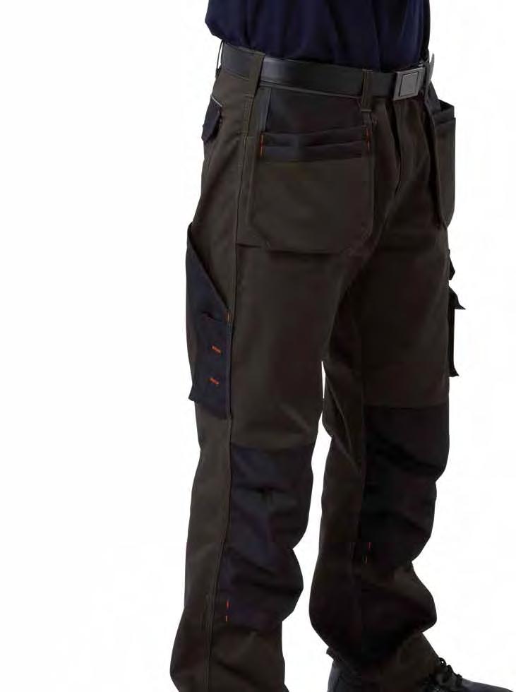 RK120 Deluxe Multipurpose Trousers Graphite Weight 310gsm 65% Polyester / 35% Cotton Concealed YKK zip fly with stud button front