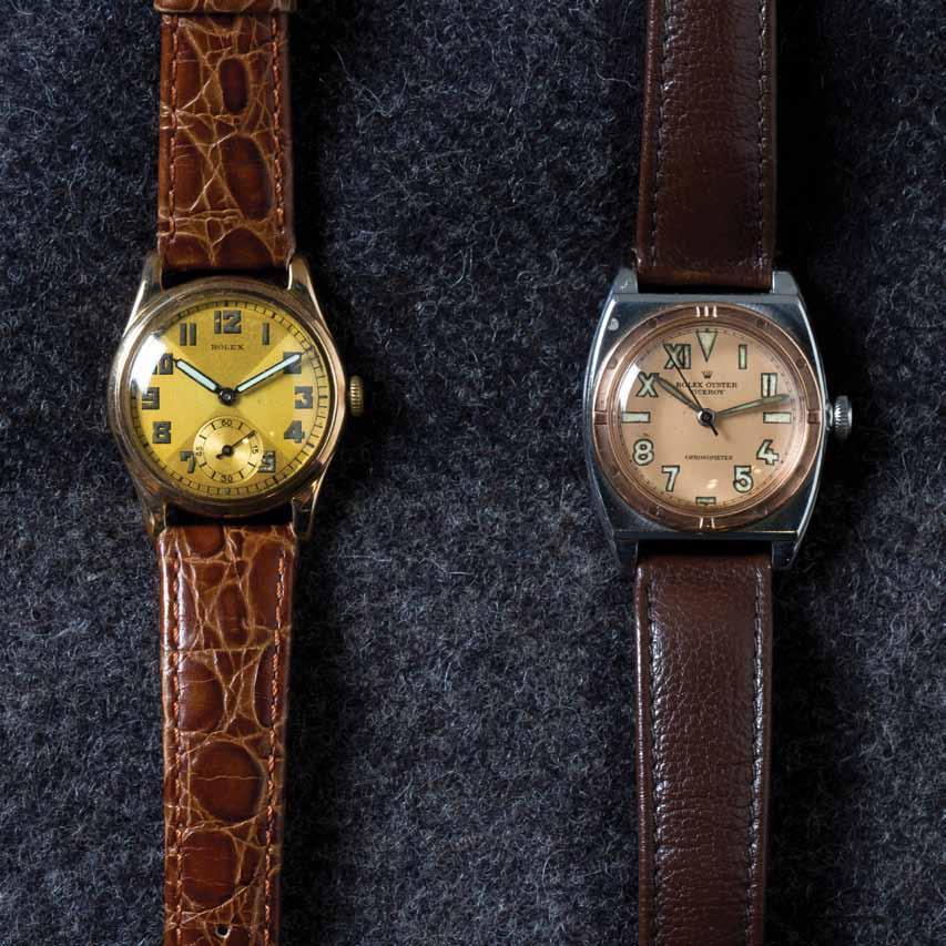 26 27 26 A 9 Karat Rose Gold Wristwatch, Rolex, Circa 1925, 29.