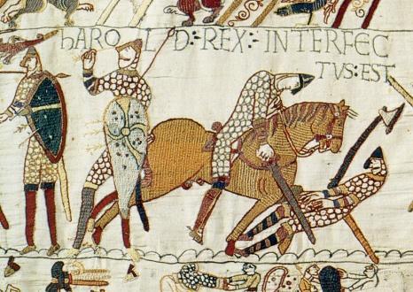 Vikings in England and the Norman invasion of England: Harold Godwinson is defeated by William the Bastard, Duke of Normandy, at the Battle of