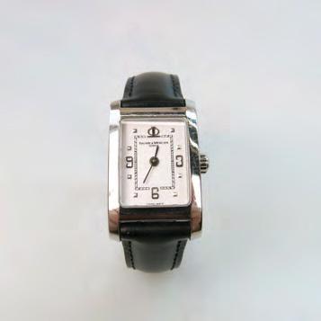 373 LADY S BAUME & MERCIER WRISTWATCH reference #65433; serial #4663251; quartz movement in a stainless steel case