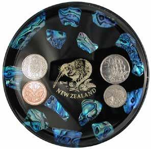 NZ Paua & Gold Foil Map DP122 NZ