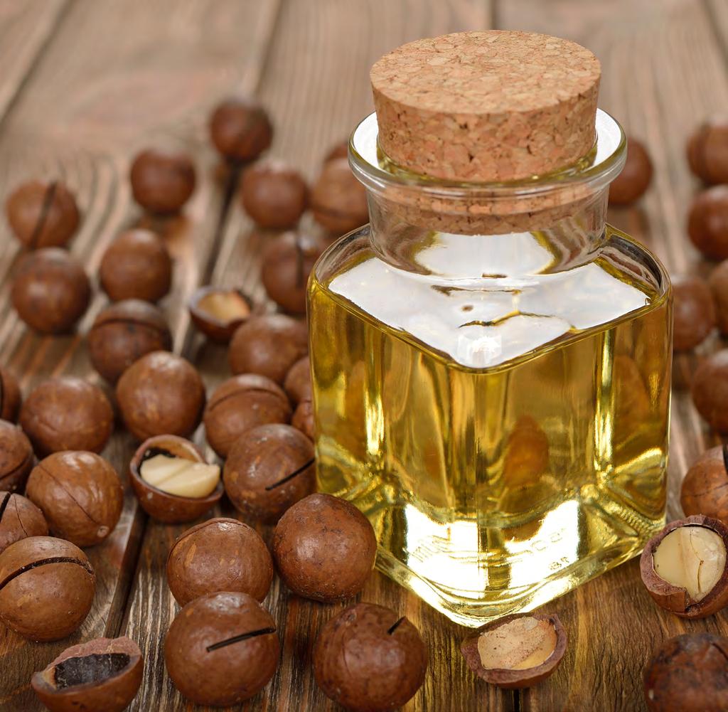 INGREDIENTs macadamia oil Thanks to the high concentration of Vitamin E, it restructures, repairs and regenerates