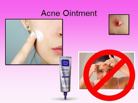 Instructor again briefly explains that some students may need acne ointment (use the word ointment vs.
