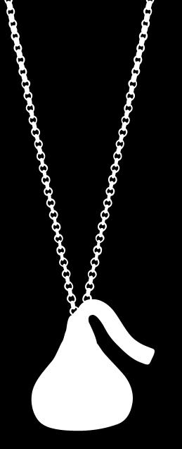 HERSHEY'S KISSES Breast Cancer Awareness Necklace,
