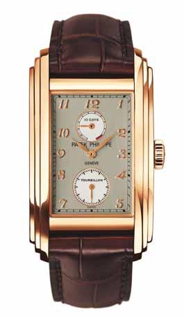 10 Day Tourbillon in Rose Gold The striking rectangular form in the art deco style is reminiscent of the peerless classics of the 1920s and 1930s.