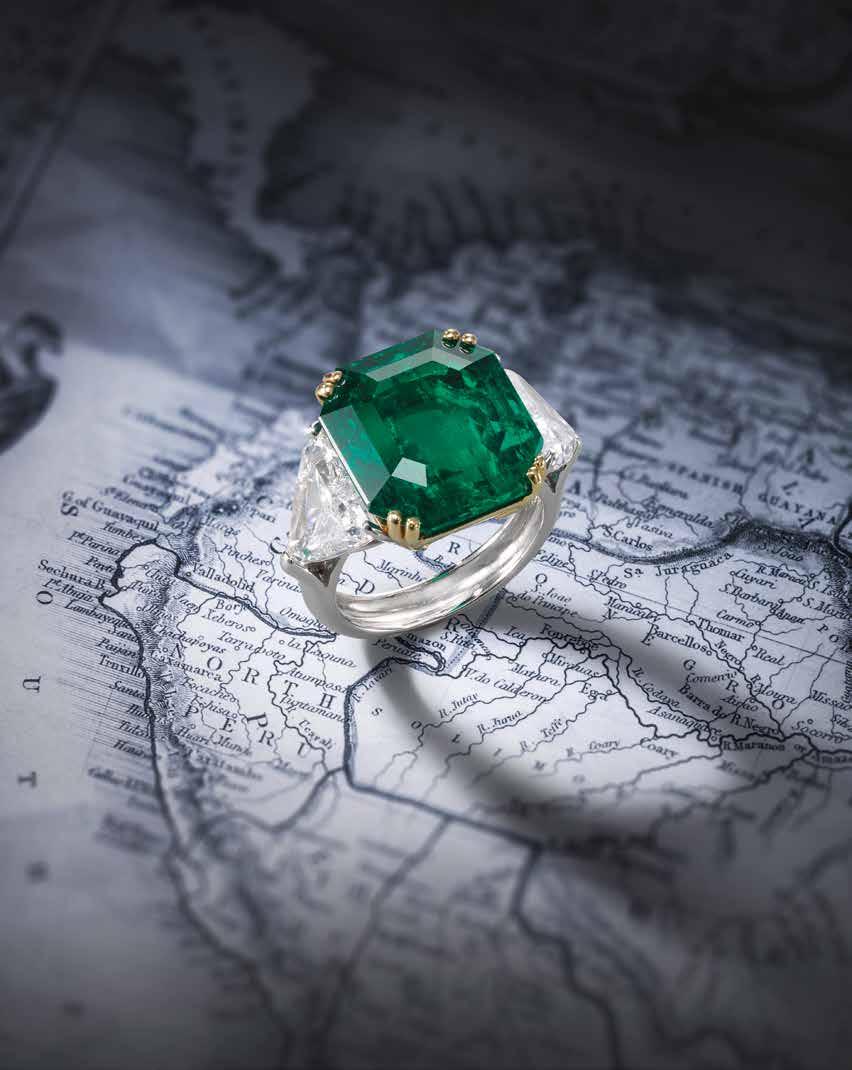 RARE JEWELS AND JADEITE Wednesday 29 November 2017 Suite 2001, One Pacific Place Admiralty, Hong Kong AN IMPORTANT AND RARE NO OIL COLOMBIAN EMERALD AND DIAMOND RING, BY
