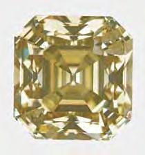 Figure 2. This square-cut 5.20 ct Fancy brownish greenish yellow diamond experienced multiple growth/dissolution stages during its formation. Figure 3.