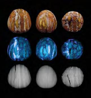 (third row). Composite photo by S. Singbamroong, Dubai Gemstone Laboratory. An interesting synthetic sapphire.