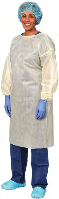 SMS Gowns Gown - Lightweight SMS (Spunbond Meltblown Spunbond Polypropylene) Material Sewn seams on sleeves, armholes, and shoulders Secure neck ties Elastic wrists Side waist ties *51171 Yellow