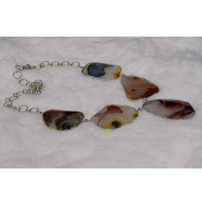 0614 necklaces & pendants Agate necklace, 925