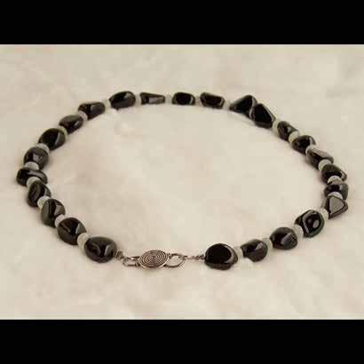 ~ SOLD ~ 0589 necklaces & pendants Tourmaline (black, irr.