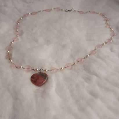 ~ SOLD ~ 0425 necklaces & pendants Rose quartz &