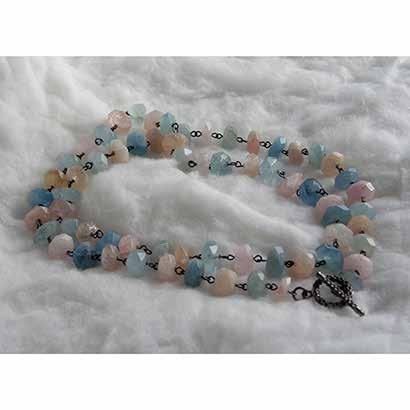 0496 necklaces & pendants Beryl (morganite), 30,
