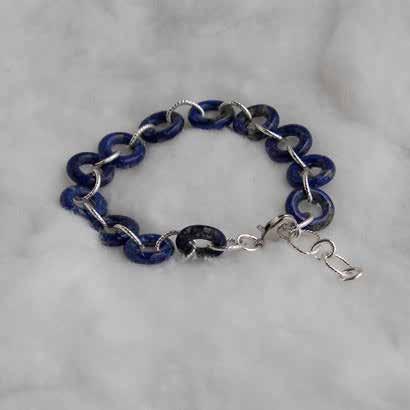 0493 bracelet Lapis lazuli rings bracelet, copper
