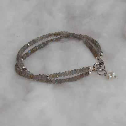 ~ SOLD ~ 0491 bracelet Labradorite (cut facet) bracelet, 925