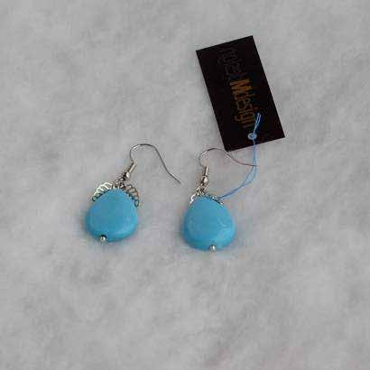 0612 earrings Turquoise (synthetic) earrings with