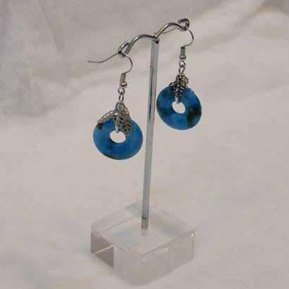 0578 earrings Turquoise earrings, NF leaves