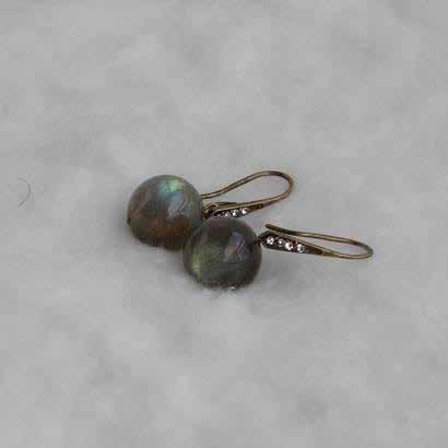 0537 earrings labradorite (12mm) earrings