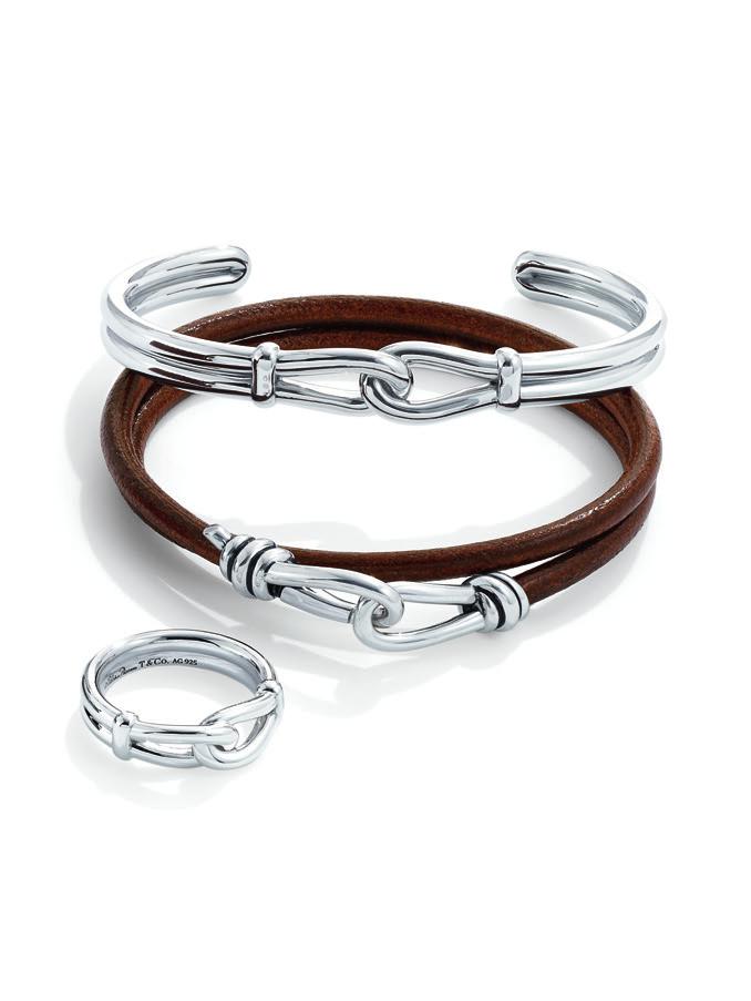 Paloma Picasso Knot designs in sterling silver, clockwise from left: Bracelet with