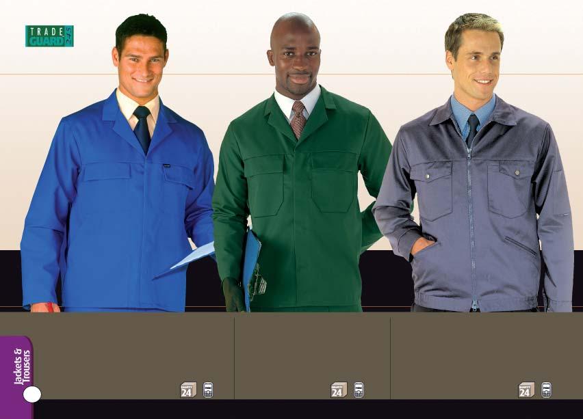 FABRIC C859: Mayo Jacket C854: Drivers Jacket S861: Bomber Jacket 20 Two chest pockets with flaps. Mobile phone divide. Two angled lower pockets. Concealed stud front. Action back.