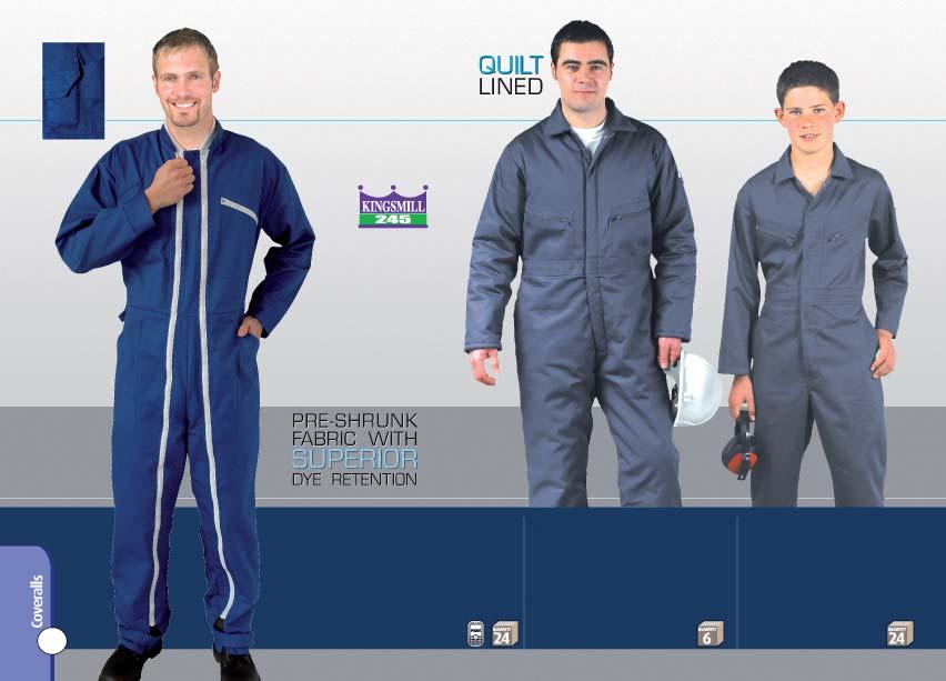 Mobile Phone Pocket FABRIC S815: Zippy Coverall New S816: Orkney Lined Coverall C890: Youths Coverall 26 Back elasticated waist for comfort. Side access stud fastened. Hip and rule pocket.