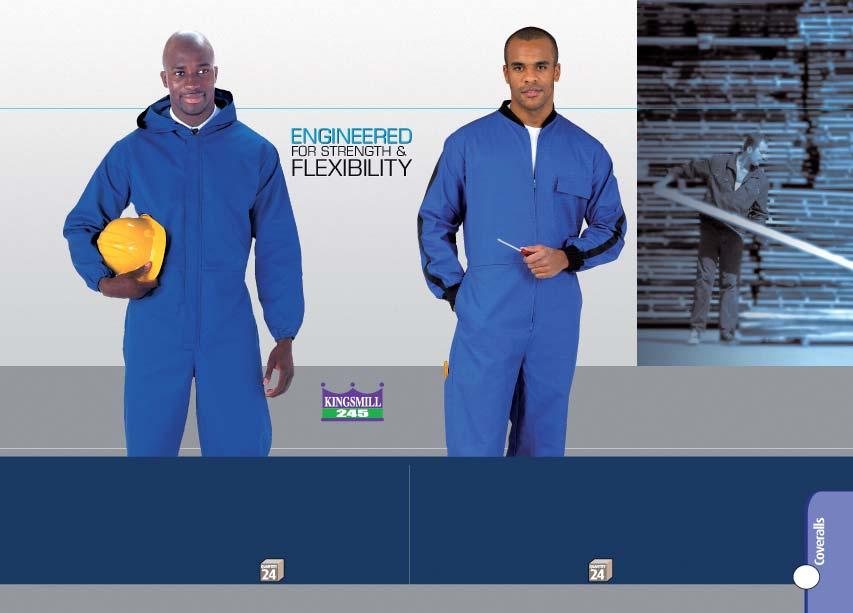 FABRIC S086: Hooded Spray Coverall S820: Tractor Coverall Zip front with Velcro flap. Drawstring hood. No pockets. Elasticated back waist for comfort. Elasticated leg hems and cuffs.