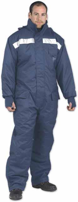 Storm flap with Velcro fastening. Back waist elastication for comfort. Two-way heavy duty front zip. Extended cuffs with opening for glove effect. Two quilt-lined lower pockets with flap and Velcro.