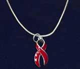 This sterling silver plated red ribbon lapel pin is a flat red ribbon. Tac pin is approximately 1 x 1/2 inch.