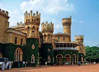 JOURNEYS Heaven & Earth TEXT LIM FONG WEI PHOTO THE LEELA PALACE HOTELS AND GETTY IMAGES (1) Built on 400 acres of land, the Bangalore Palace was used by the Mysore Maharaja as his family summer