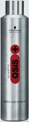 Elastic flexible hold hairspray Elastic flex, stretch and redirect OSiS Elastic flexible hold hairspray, the style-in-motion aerosol hairspray that enables a wide variety of finishes while providing