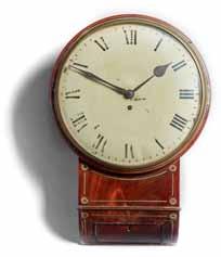 Lot 745 Lot 746 Lot 747 745. A Regency mahogany and brass-inlaid drop-dial timepiece The 12in.