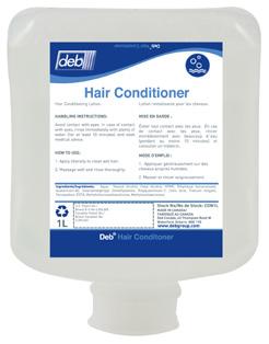 Quickly creates a luxurious lather Suitable for staff and patient showering needs Deb Hair Conditioner Nourishing Hair Conditioner Perfume-free formula reduces