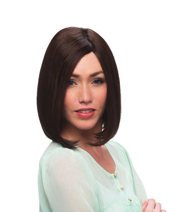 MONO TOP WITH 100% HAND-TIED BACK Medium Length Bob with Long Layers ISABEL REMI HUMAN HAIR FRENCH PART MONO