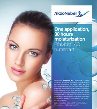 com/personalcare Skincare, Toiletries Conditioners - Skin, Humectants, Moisturisers ElfaMoist AC Humectant, AkzoNobel s latest innovative skincare ingredient, provides the personal care industry with