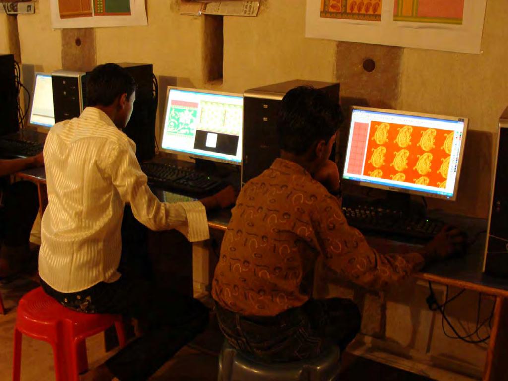 digital design About 85 young weavers in the community are now trained to