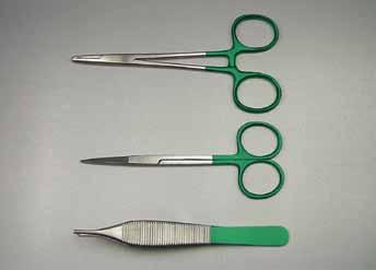 5cm Sharp/Sharp 1 x Needle Holder 13cm 10 10 DEF 1339-10 DEF 1339-50 SUTURE SET WITH GREEN HANDLES 10 50 1 x Scissor Sharp/Blunt Staight 1 x Forcep Adson Toothed 13cm 1 x Needle Holder 16cm