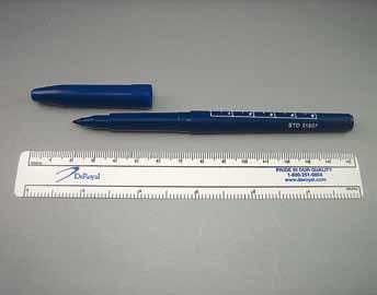 25 SURGICAL MARKING PEN DEF1888 FINE POINT WITH 15cm/5" RULER 25