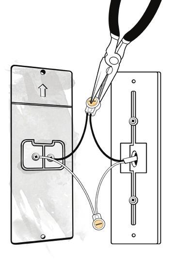 Connecting Power To The Video Doorbell Next, refer to diagram 4 to connect your existing doorbell wiring to the leads located on the back of the Video Doorbell.