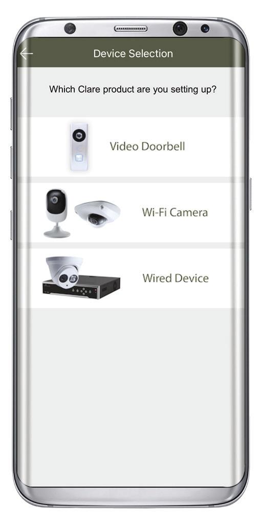 Setting Up The Video Doorbell In The ClareVision Plus App App Step 2 1 The camera is ready to configure once the LED on the front of the doorbell is solid red.