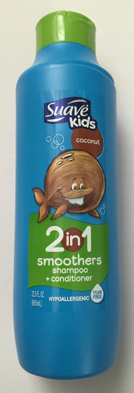 3. Suave Kids Coconut Smoothers Shampoo + Conditioner (Unilever) Sodium Laureth Sulfate This ingredient can be contaminated with 1,4-dioxane, 1 which is a byproduct created in the process of making