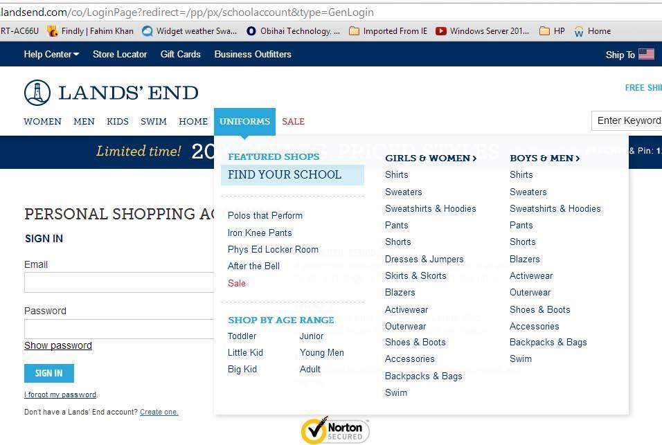 Uniform Ordering Process: You may begin shopping at http://www.landsend.com/pp/schoolsearch.html?