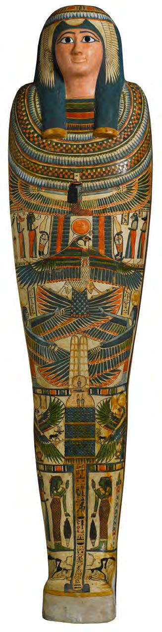 EXETER EXE.7 Mummy-cartonnage of Shepenmut Owner: : Shepenmut Titles: : Lady fo the Estate Father: : Carrier of Milk of Amun, 18 Nesamenopet. Number: 11/1897.3 Dimensions: Length. Width. Depth.