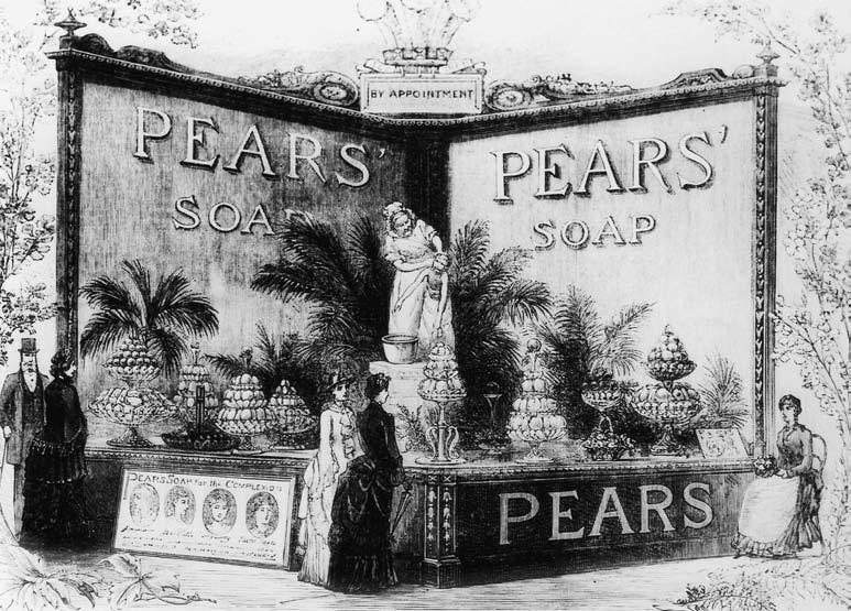 The incalculable blessings of clean skin Figure 4.5 You Dirty Boy statue by Focardi as part of the Pears Soap stand at the International Health Exhibition; Illustrated London News, 2nd Aug 1884, p.