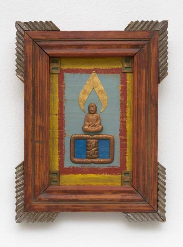 Floating Buddha with Coiled Snake, 1993 Mixed media