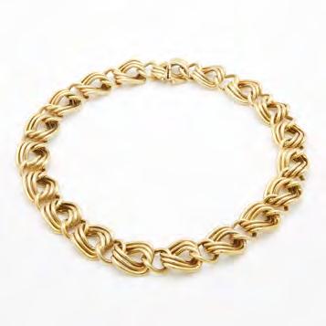 6 grams $1,400 1,800 40 ITALIAN 18K YELLOW GOLD TRIPLED CURB LINK NECKLACE length 16.5 in 41.9 cm, 62.